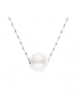 Collier Chaine Singapour en Or Blanc