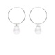 Boucles d'Oreilles Créoles en Argent Massif & Perles