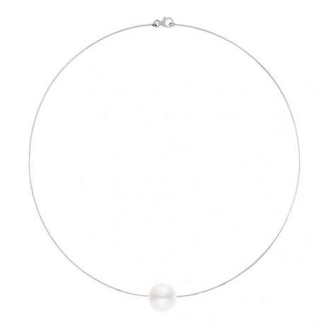 Collier Câble en Or Blanc