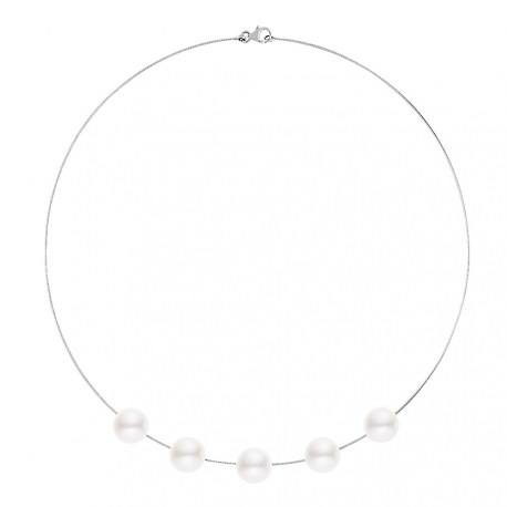 Collier Câble en Or Blanc
