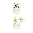 Boucles d'Oreilles - Motif Nœud  Or Jaune _x000D_