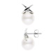 Boucles d'Oreilles - Motif Nœud  Or Blanc _x000D_