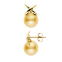 Boucles d'Oreilles - Motif Nœud- en Or Jaune _x000D_