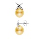 Boucles d'Oreilles - Motif Nœud- en Or Blanc _x000D_