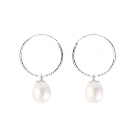 Boucles d'Oreilles en Or Blanc
