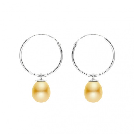 Boucles d'Oreilles en Or Blanc_x000D_