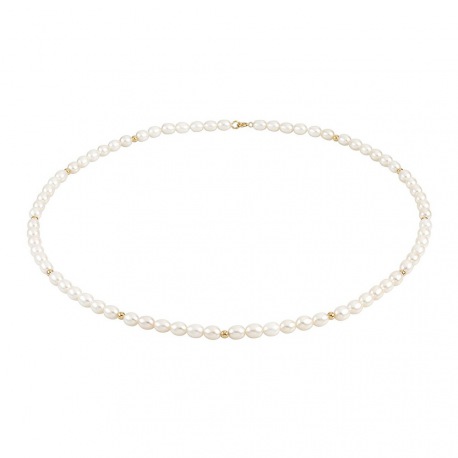 Collier Perles & Boules Or - Fermoir Or Jaune