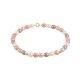 Bracelet Rang de Perles  ponctué de Boules Or - Fermoir Or Jaune