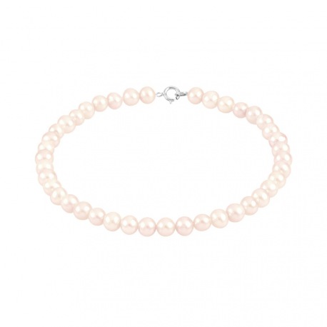 Bracelet Rang de Perles  - Fermoir Or Blanc