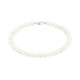 Bracelet Rang de Perles  - Fermoir Mousqueton Or Blanc