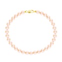 Bracelet Rang de Perles  - Fermoir Mousqueton Or Jaune