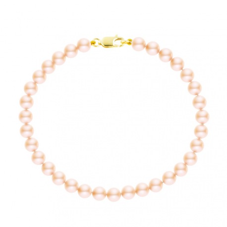 Bracelet Rang de Perles  - Fermoir Mousqueton Or Jaune