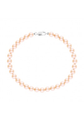 Bracelet Rang de Perles  - Fermoir Mousqueton Or Blanc