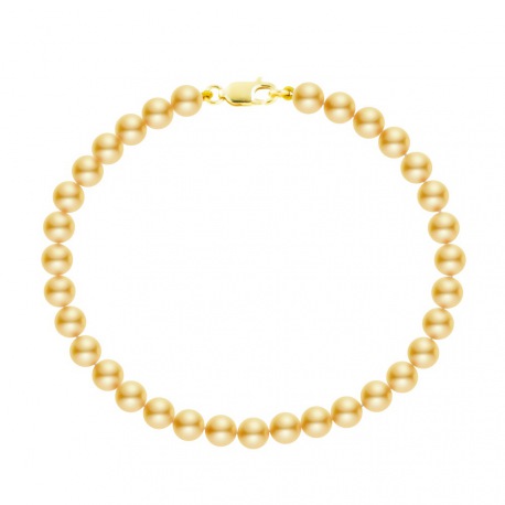 Bracelet Rang de Perles  - Fermoir Mousqueton Or Jaune