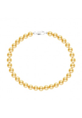 Bracelet Rang de Perles  - Fermoir Mousqueton Or Blanc