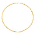 Collier de Perles Fermoir Mousqueton Or Blanc