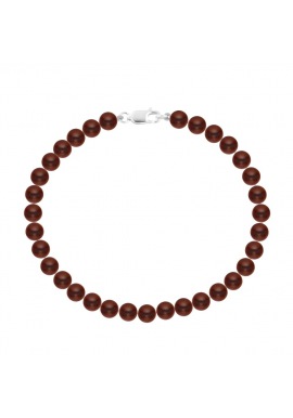 Bracelet Rang de Perles  - Fermoir Mousqueton Or Blanc