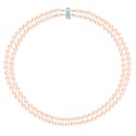 Collier Double Rang Prestige de   - Fermoir Cylindrique Argent Massif