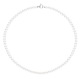 Collier Rang de Perles  Fermoir Anneau Marin Or Blanc