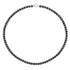 Collier Rang de Perles  Fermoir Anneau Marin Or Blanc