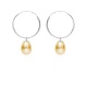 Boucles d'Oreilles Créoles en Argent Massif & Perles