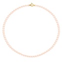Collier Rang de Perles  Fermoir Anneau Marin Or Jaune