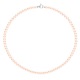 Collier Rang de Perles  Fermoir Anneau Marin Or Blanc