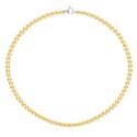 Collier Rang de Perles  Fermoir Anneau Marin Or Blanc