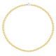 Collier Rang de Perles  Fermoir Anneau Marin Or Blanc