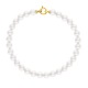 Bracelet Rang de Perles  - Fermoir Anneau Marin Or Jaune