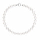 Bracelet Rang de Perles  - Fermoir Anneau Marin Or Blanc