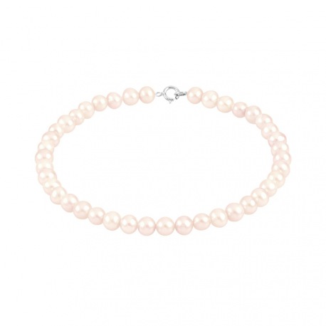 Bracelet Rang de Perles  - Fermoir Anneau Marin Or Jaune