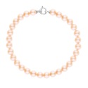 Bracelet Rang de Perles  - Fermoir Anneau Marin Or Blanc