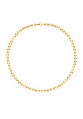 Collier Rang Princesse en   - Fermoir Anneau Marin Or Jaune