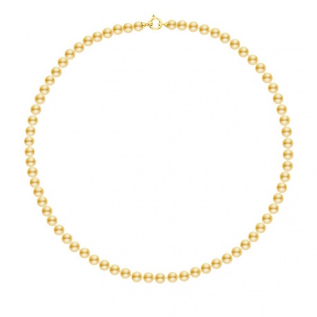 Collier Rang Princesse en   - Fermoir Anneau Marin Or Jaune