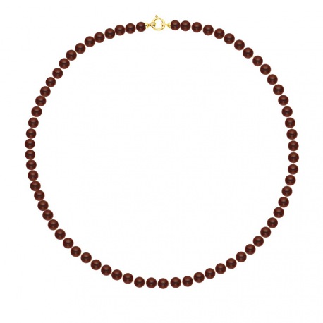 Collier Rang Princesse en   - Fermoir Anneau Marin Or Jaune