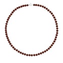 Collier Rang Princesse en   - Fermoir Anneau Marin Or Blanc
