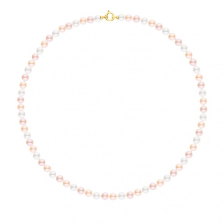 Collier Rang Princesse en   - Fermoir Anneau Marin Or Jaune