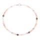 Collier Rang Princesse en   - Fermoir Anneau Marin Or Blanc