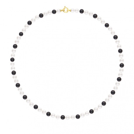 Collier Rang Princesse en   - Fermoir Anneau Marin Or Jaune