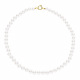 Collier Rang Princesse  - Fermoir Anneau Marin Or Jaune