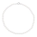 Collier Rang Princesse Fermoir avec Anneau Marin Or Blanc