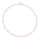 Collier Rang Princesse Fermoir avec Anneau Marin Or Blanc