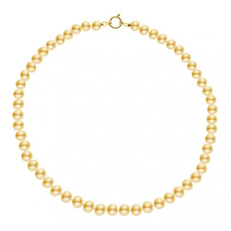 Collier Rang Princesse  - Fermoir Anneau Marin Or Jaune