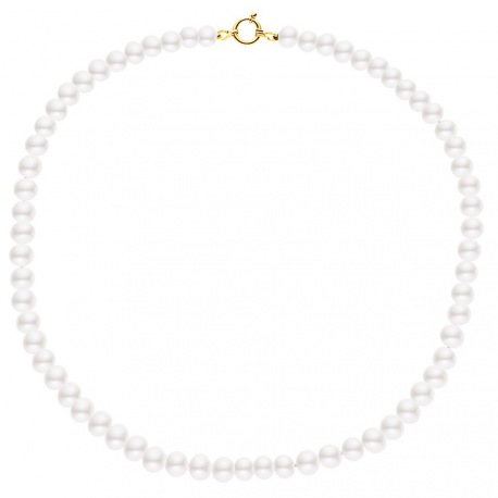 Collier Rang Princesse 50 cm  - Fermoir Anneau Marin Or Jaune