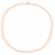 Collier Rang Princesse 50 cm  - Fermoir Anneau Marin Or Blanc