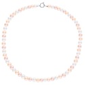 Collier Rang Princesse 50 cm  - Fermoir Anneau Marin Or Blanc