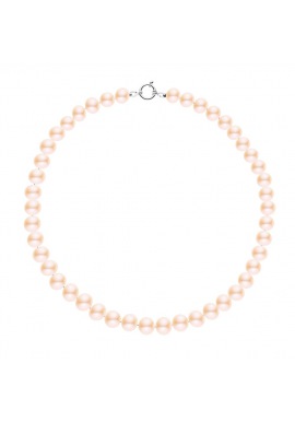 Collier Rang Choker - Fermoir Anneau Marin Or Blanc Prestige