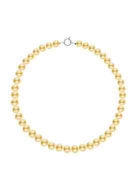 Collier Rang Choker - Fermoir Anneau Marin Or Blanc Prestige