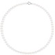 Collier Rang Matinée - Fermoir Anneau Marin Prestige Or Blanc
